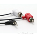 Cable de conector RCA OEM Polybag Polybag plateado Aceptación de aceptación